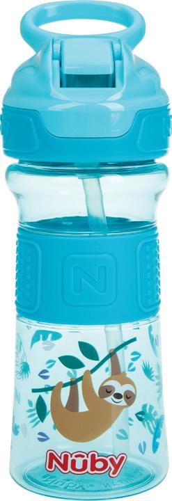 Immagine prodotto Nuby Tazza Reflex con cannuccia da 360 ml e manico in silicone con beccuccio morbido e incernierato (360 ml)