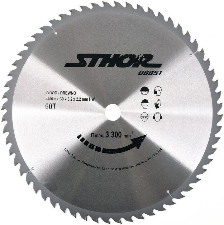 Actual product image Toya PIŁA TARCZOWA Z WĘGLIKIEM D400 T60 d30