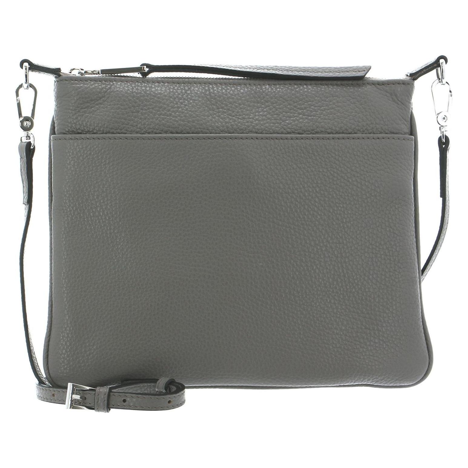 Abro, Damen, Handtasche, Leather Adria Crossbody Bag Onefold, Grau