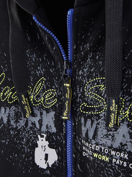 Image du produit Uncle Sam Bekleidung Sweatjacke schwarz/royal/limette (S)