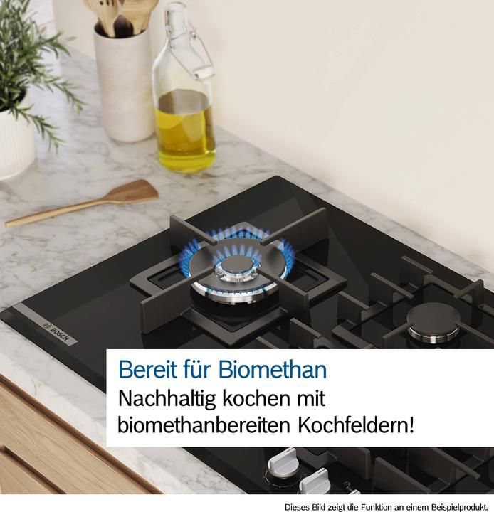 Produktbild Bosch Hausgeräte Serie 8, Gaskochfeld, 60 cm, Hartglas, Schwarz, PRP6A6H40