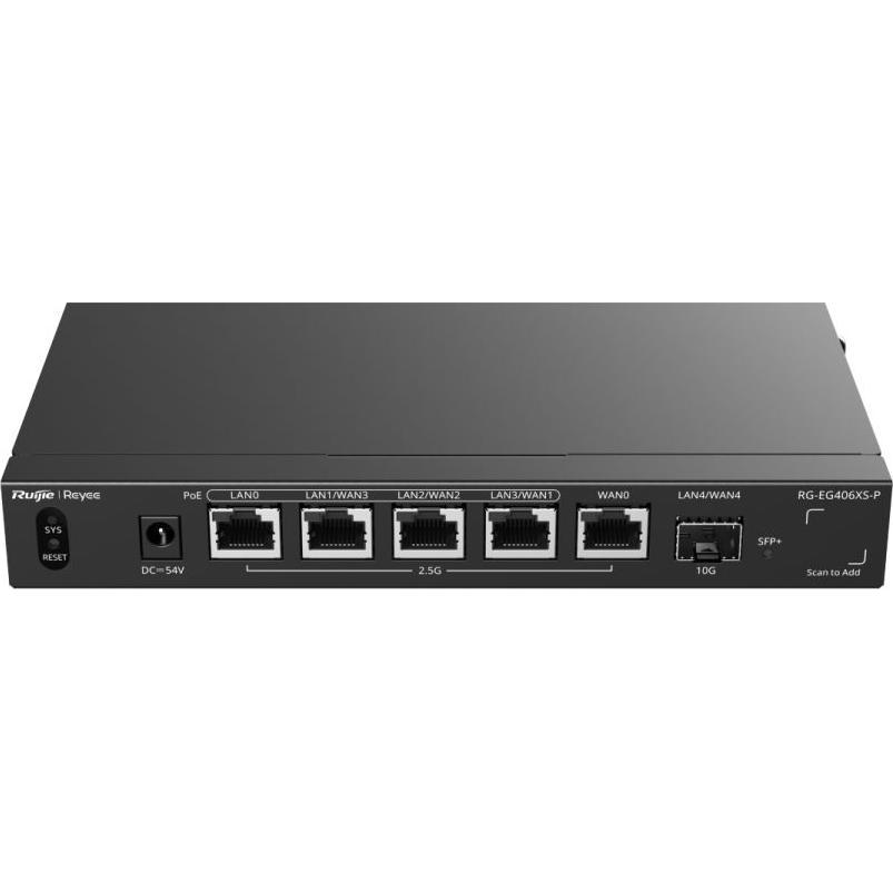 Ruijie RG-EG406XS-P 5-Port (4 PoE/PoE+) 2,5G Cloud Managed Router, Router