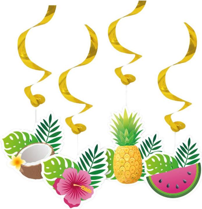 Produktbild Globos Europe Hängende Dekorationswirbel Aloha - 4 Stück. (4 Stk.)
