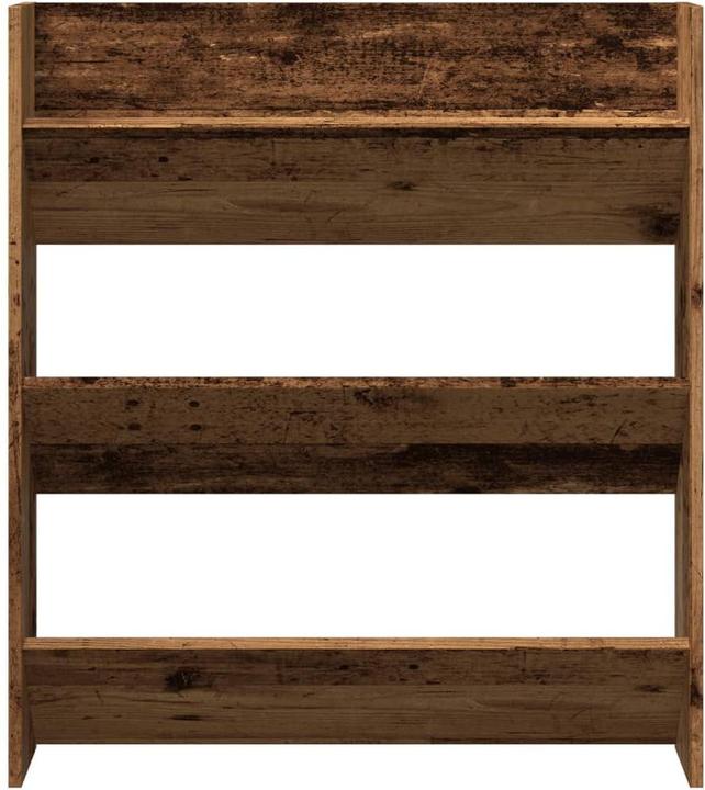 Actual product image vidaXL Schuhregal Wandmontage Altholz-Optik 80x18x90 cm Holzwerkstoff (80 x 18 x 90 cm)