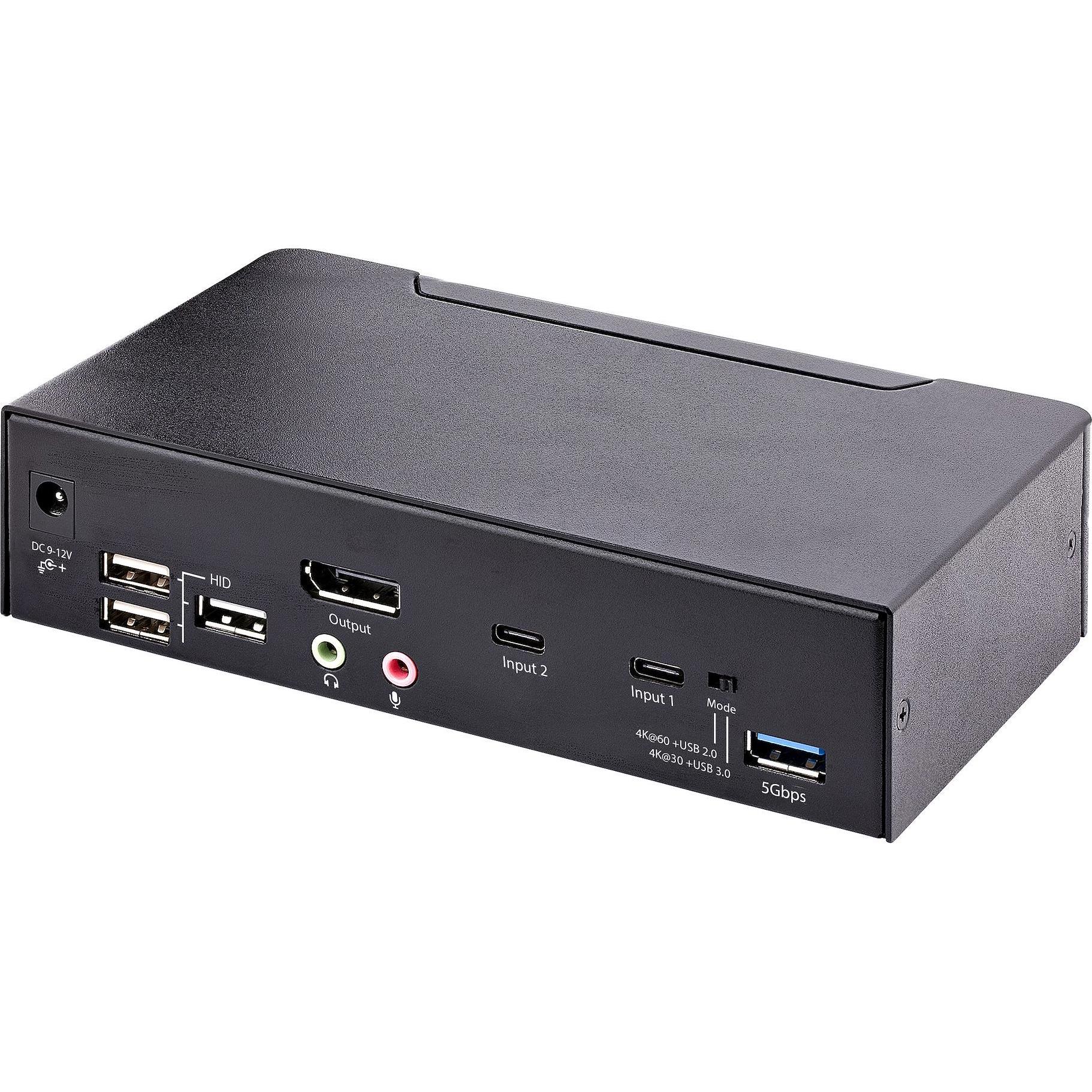 StarTech 2 Port DP USB C Kvm Switch, KVM Switch, Schwarz