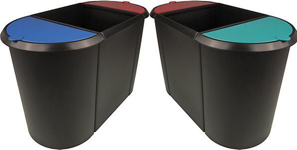 Image du produit Harinacs Corbeille à papier Helit Trio-System (38 l)