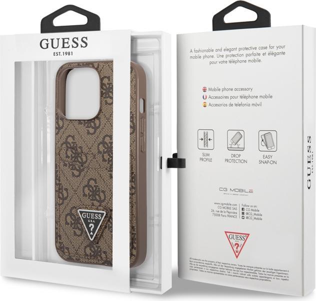 Produktbild Guess Hülle PU 4G Kartenhalter, Braun Series (Apple iPhone 14 Pro)