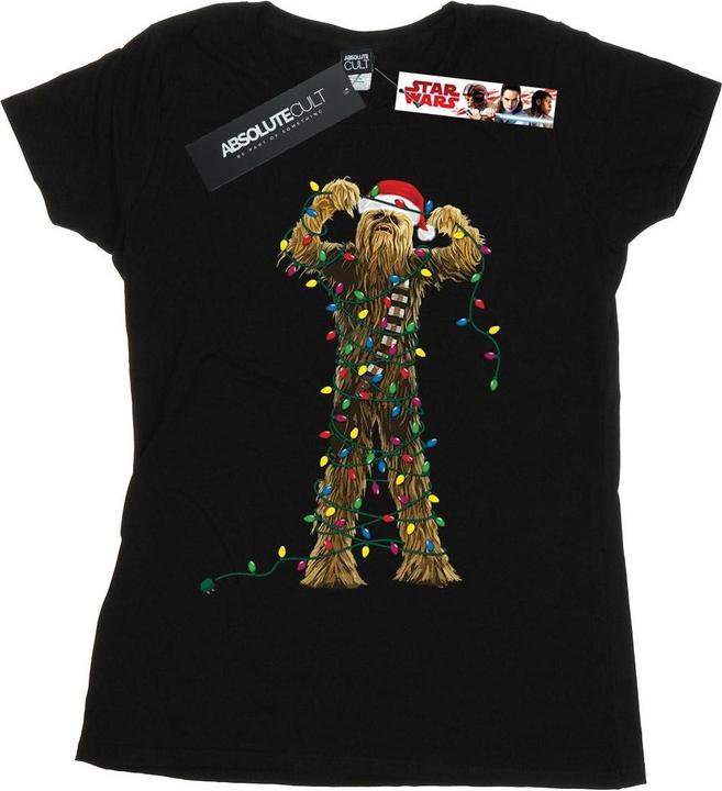 Immagine prodotto Star Wars Chewbacca Christmas Lights Maglietta Donna (XXL)