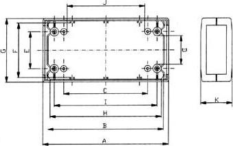Produktbild HP Autozubehör GEHÄUSE - KUNSTSTOFF-SPRITZGUSS - DUNKELGRAU - 150 x 80 x 30 mm (Gehäuse)