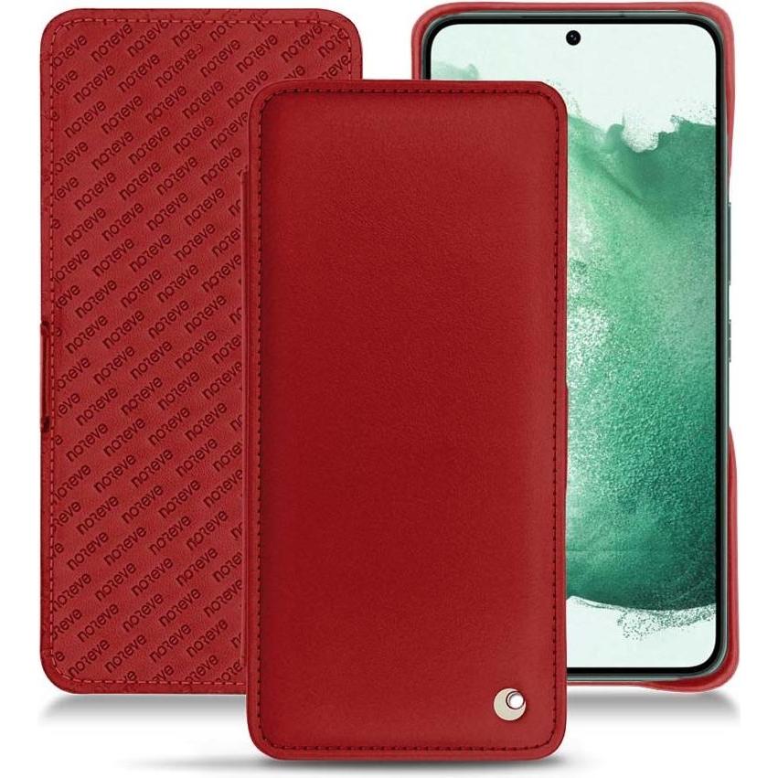 Noreve Lederschutzhülle horizontal (Samsung Galaxy S22+ 5G), Smartphone Hülle, Rot
