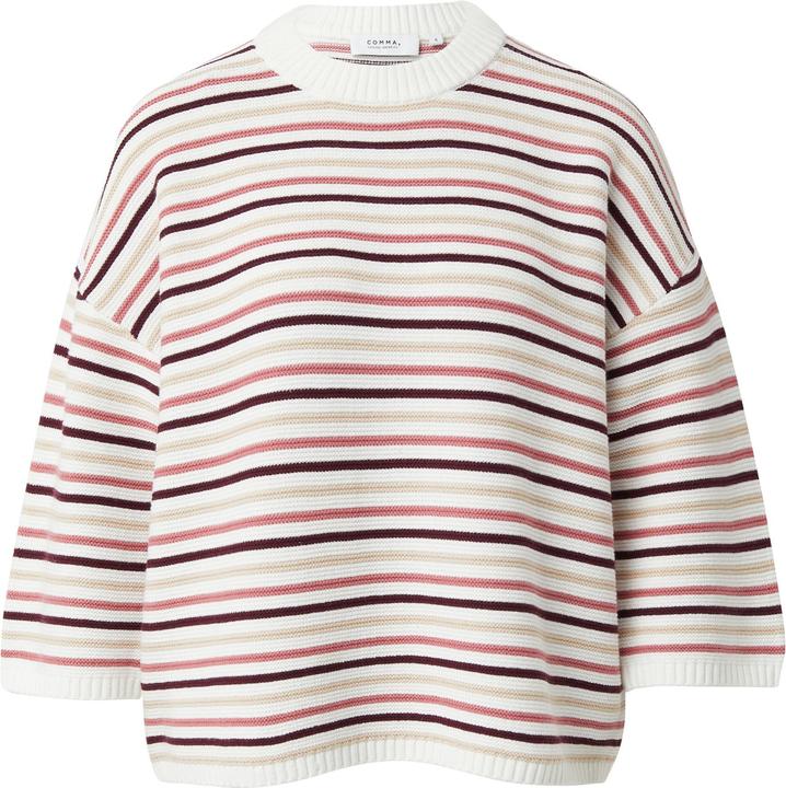 Produktbild Comma Strickpullover Gestreifter Strickpullover im Relaxed Fit mit 3/4-Ärmeln (M)