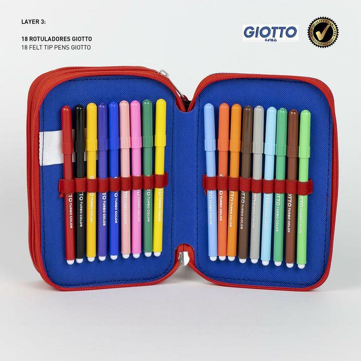 Actual product image Spiderman pencil case with accessories giotto, b