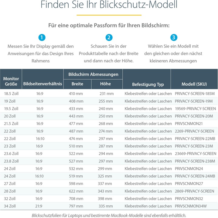 Productafbeelding StarTech .com Monitor Privacy Scherm voor 68,60cm (27") Beeldscherm (27", 16 : 9)