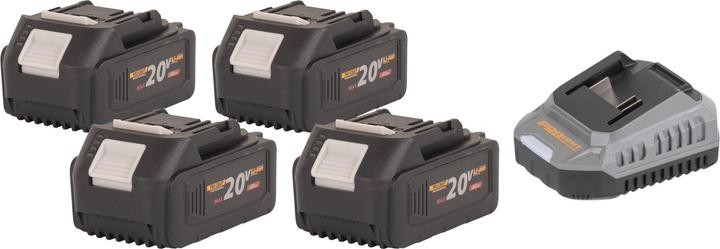 Produktbild Procraft PCA42/2 Akku Kettensäge 40 V ( 2x 20 V ) 406 mm Brushless + 4x Akku 4,0 Ah + Ladegerät (Akku Kettensäge)