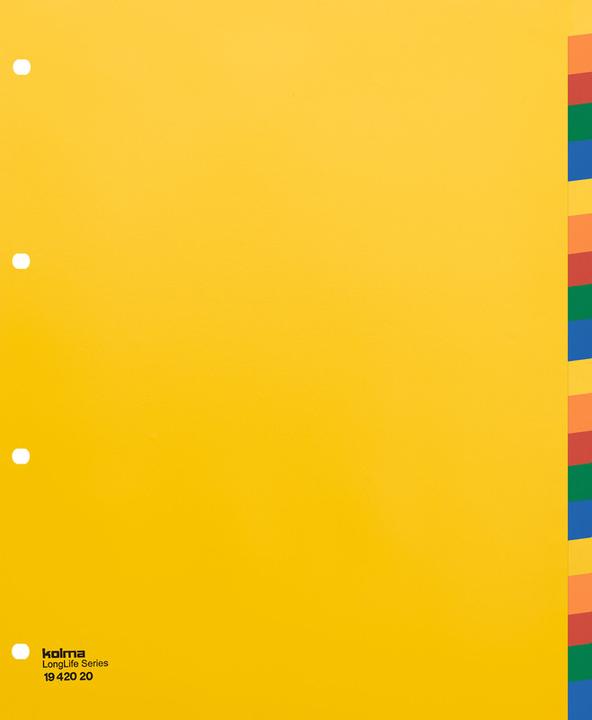 Actual product image Kolma Index A4 XL superstrong blank 20-piece coloured