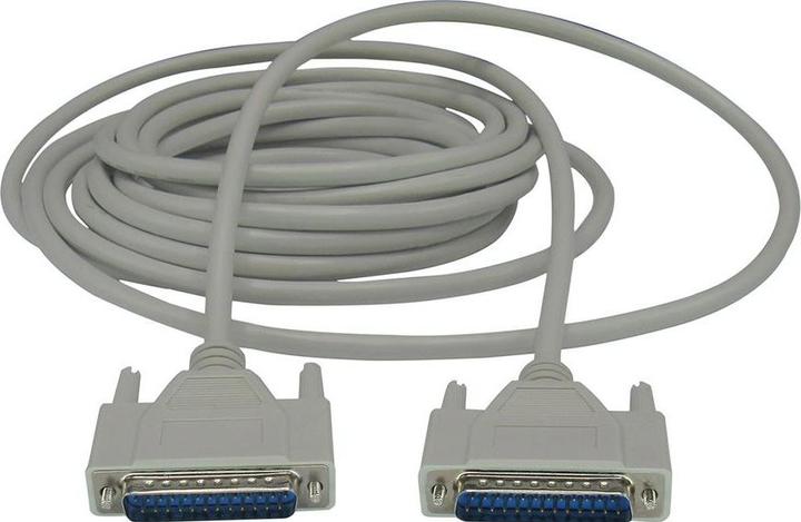 Actual product image RND Electronics Serial cable D-SUB 25-pin male - D-SUB 25-pin male 6m Grey (6 m)
