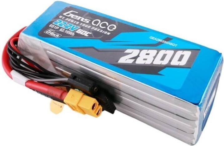 Produktbild Gens Ace G-Tech 2800mAh 22.2V 60C 6S1P Lipo Battery Pack with XT60 plug (22.20 V, 2800 mAh)