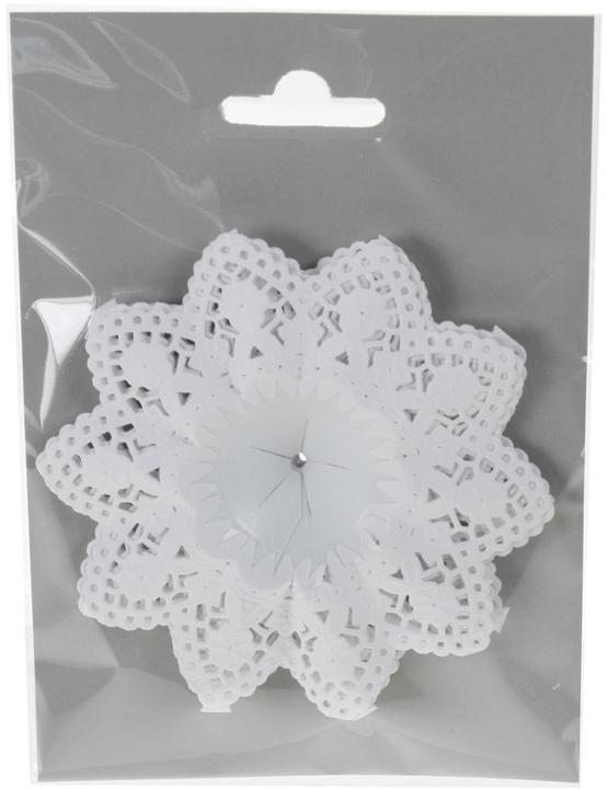 Demmler Polsini Biedermeier 10cm 45410049 bianco 4 pezzi (4 x, Sottobicchiere in vetro)