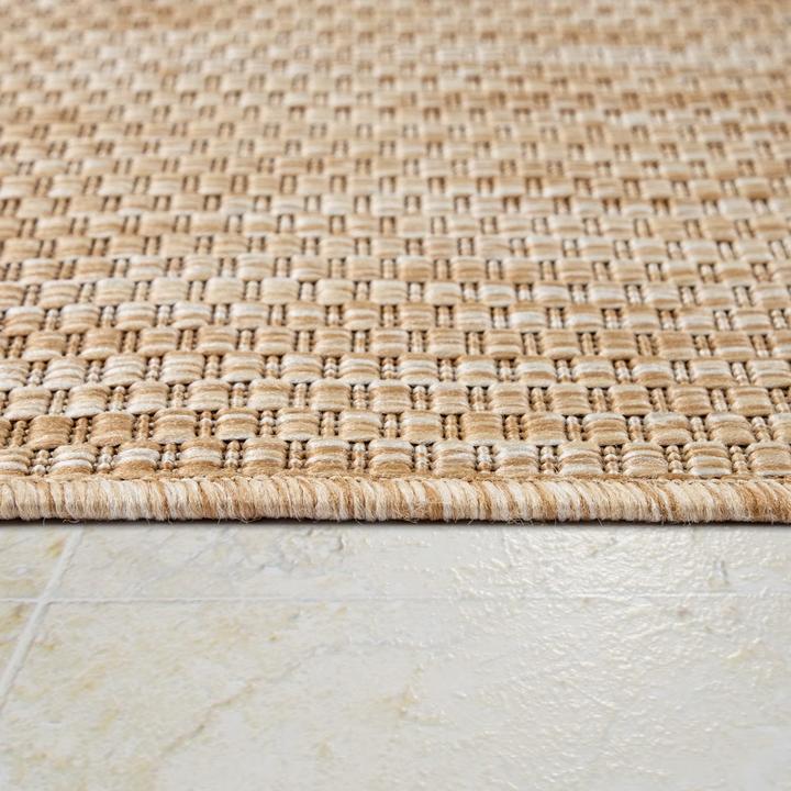 Produktbild TT Home Teppich Outdoor Wohnzimmer Esszimmer Balkon Wetterfest (250 x 80 cm)