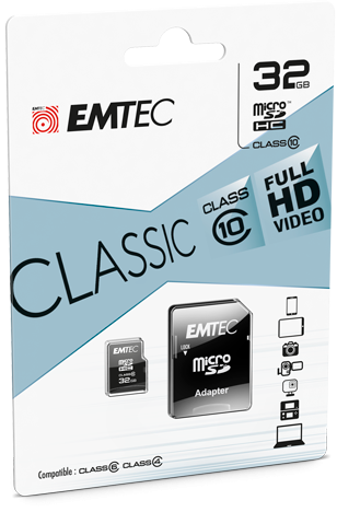 Productafbeelding Emtec ECMSDM32GHC10CG (32 GB, microSD, U1, UHS-I)