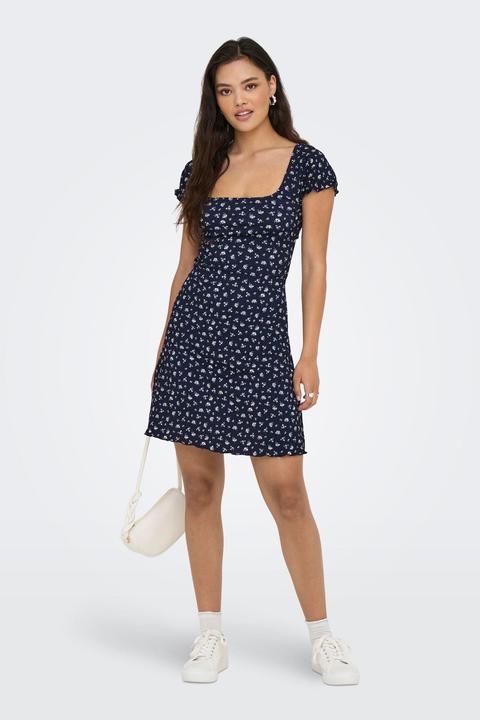 Produktbild Only Normal geschnitten V-Ausschnitt Glockenärmel Midikleid Kleid (XS)