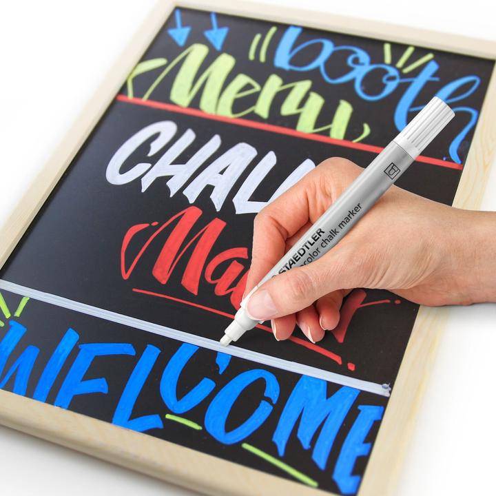Immagine prodotto Staedtler Marcatore a gesso Lumocolor, confezione da 4 pezzi (colore assortito, 2.40 mm, 4 x)