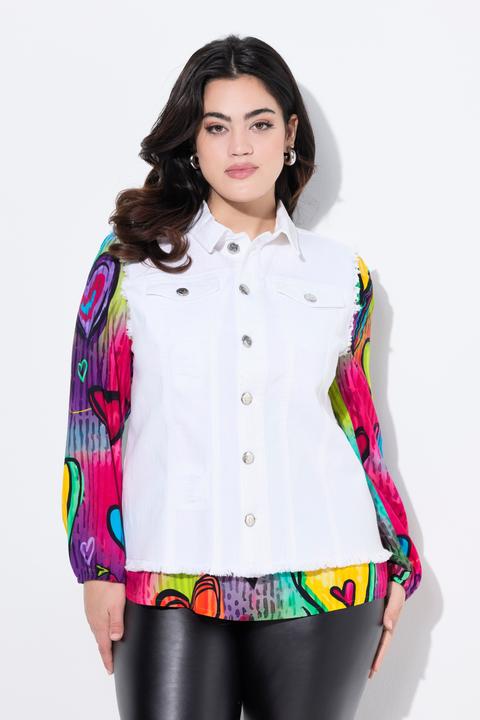 Produktbild Angel of Style Jeansweste, offene Kanten, gerundeter Saum (52)