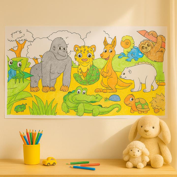Actual product image Relaxdays 2x colouring roll sheets (38 x 100 cm)