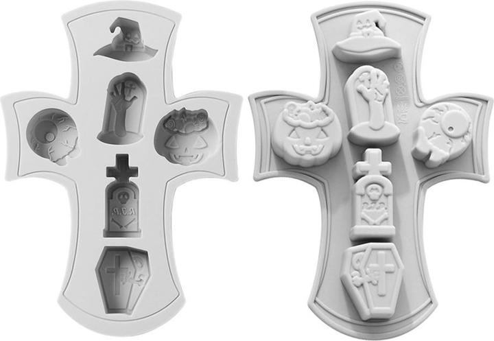 Produktbild Metamorph Halloween Symbole Silikonform 6-fach (6 Stück)