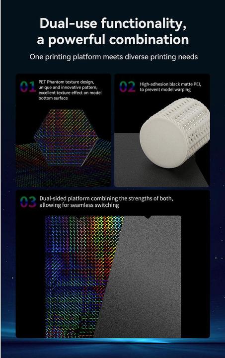 Immagine prodotto Creality Piattaforma di stampa "Phantom" fronte/retro (Piastra)