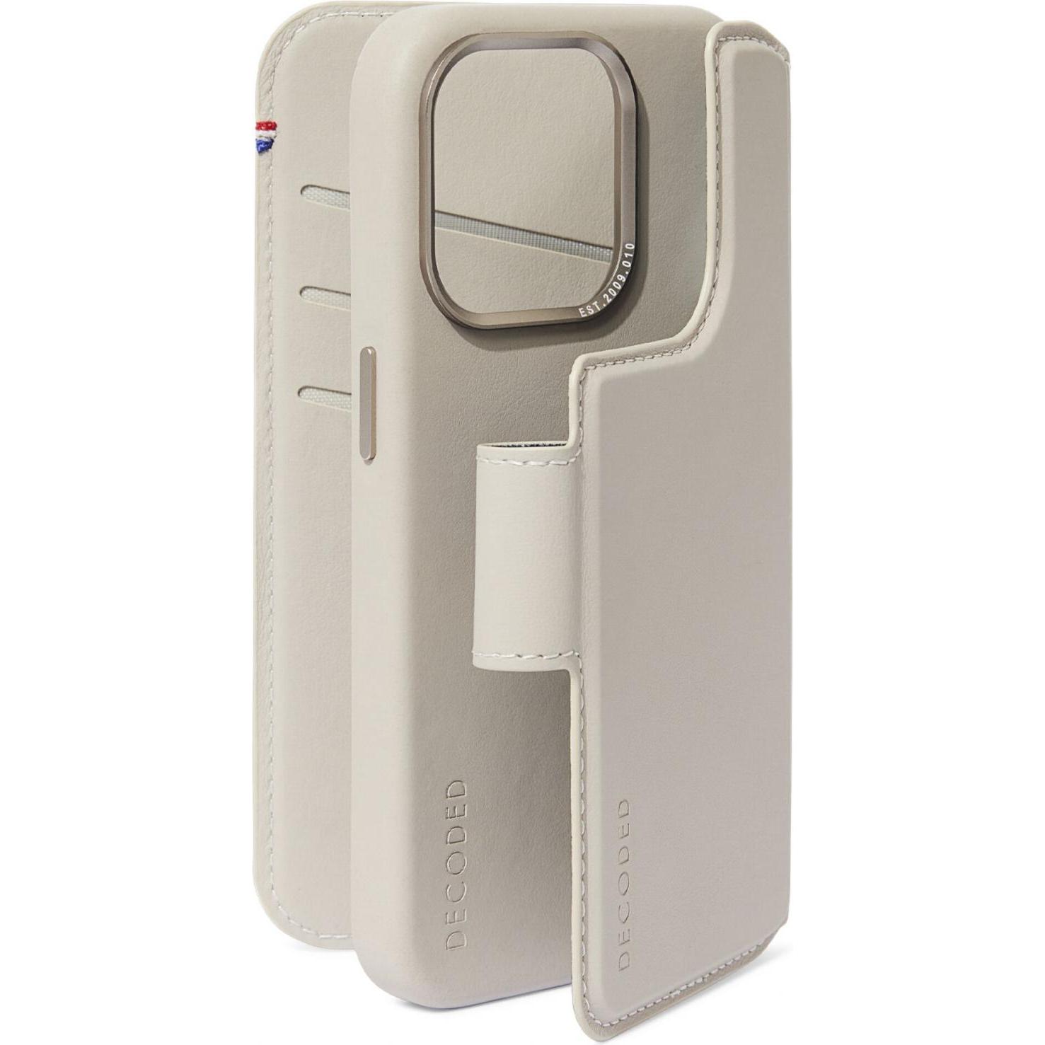 Thumbnail - Decoded Leather Detachable Wallet für iPhone 15 Pro Max Clay (Apple iPhone 15 Pro Max), Smartphone Hülle, Beige