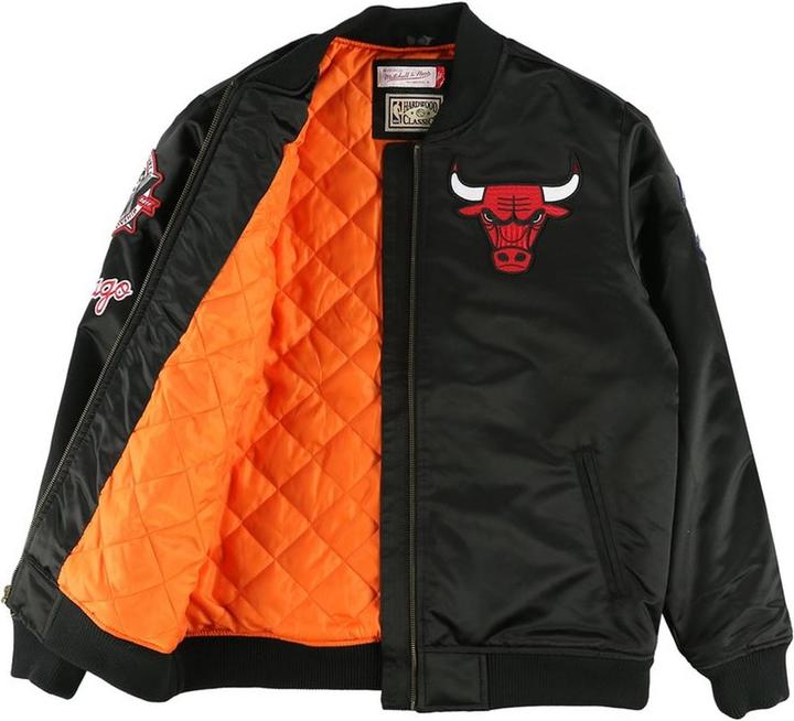 Immagine prodotto Mitchell & Ness M&N Satin Bomber Veste - FLIGHT Chicago Bulls noir (M)