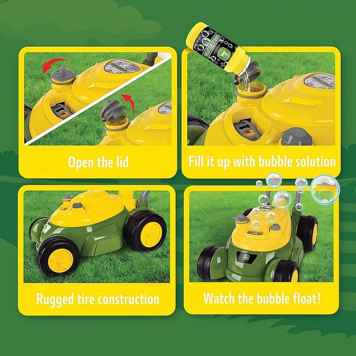 Actual product image John Deere Bubble & Fun Rasenmäher