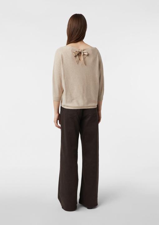 Produktbild Comma Strickpullover Strickpullover mit U-Boot-Ausschnitt und 3/4-Fledermausärmeln (32)