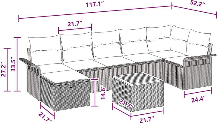 Actual product image vidaXL Outdoor-Sofagarnitur