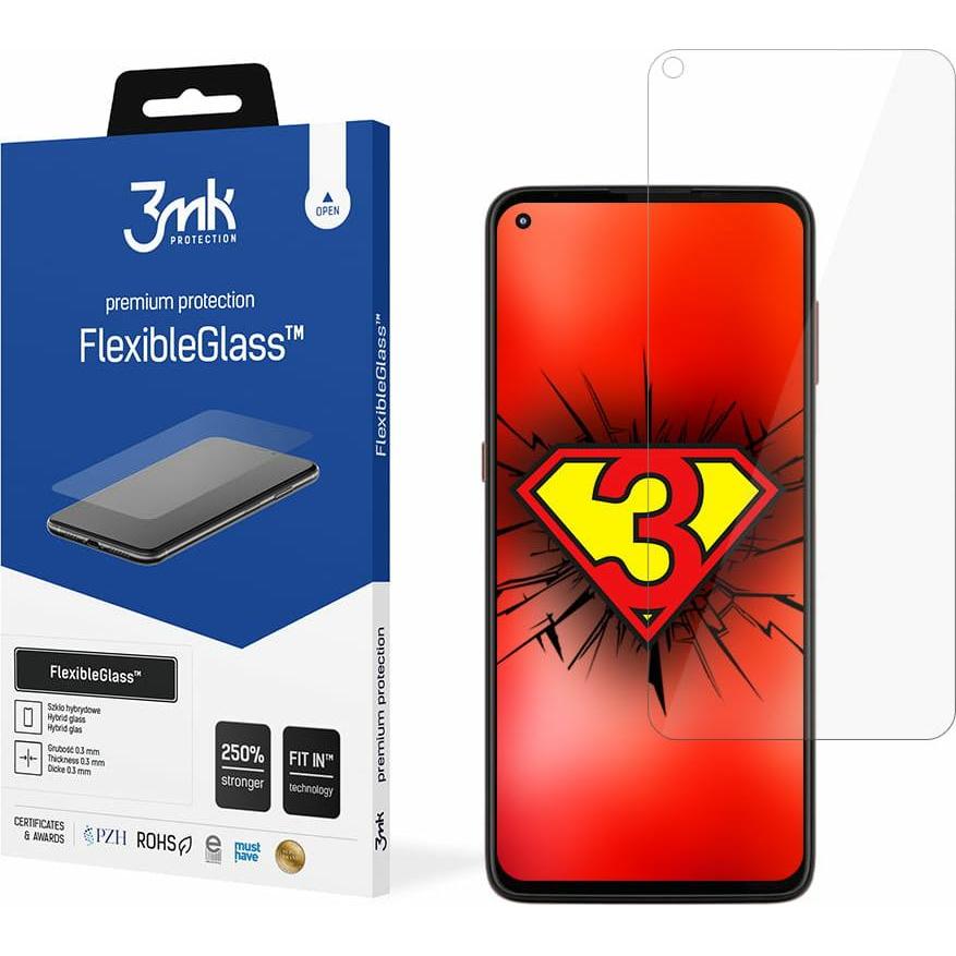 Thumbnail - 3MK hybrid glass Flexible 2.5D for Motorola Moto G9 Plus (1 Stück, Motorola Moto G9 Plus), Smartphone Schutzfolie, Grau