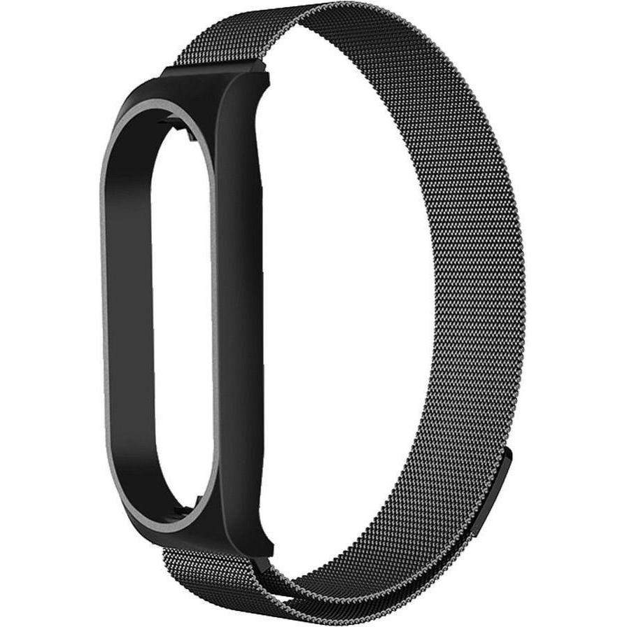 OEM Strap Strap METAL for XIAOMI Mi Band 5 / 6 black (01) (Metallo), Cinturini per orologi, Nero
