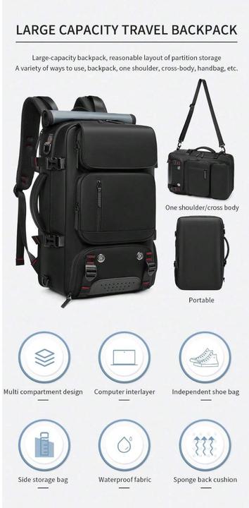 Immagine prodotto Only-Bags.Store Zaino impermeabile per computer portatile da 40,64 cm, zaino da viaggio con borsa per scarpe