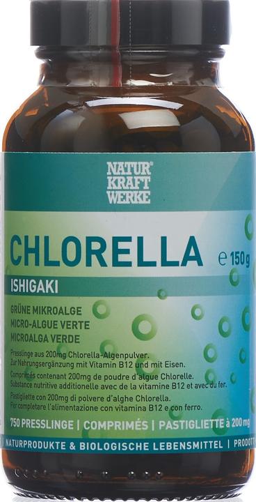 Image du produit NaturKraftWerke Chlorella Ishigaki en comprimés (750 pièce(s), Cachets, 373 g)