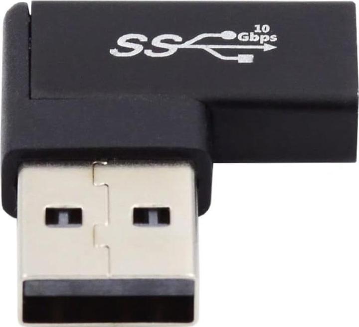 Produktbild PowerGuard USB-A zu USB-C 90 Grad Winkel rechts Adapter (male/female) (USB 3.1)