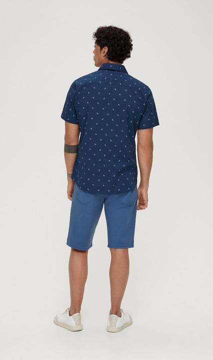 Produktbild s.Oliver Hemd Slim: Kurzarmhemd mit Alloverprint (L)