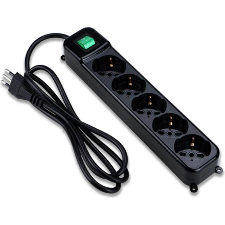 Tecnoware, Steckdosenleiste, Presa Multipla 5 Schuko Interruttore Nera (5 x, CEE 7/3, 1.50 m)