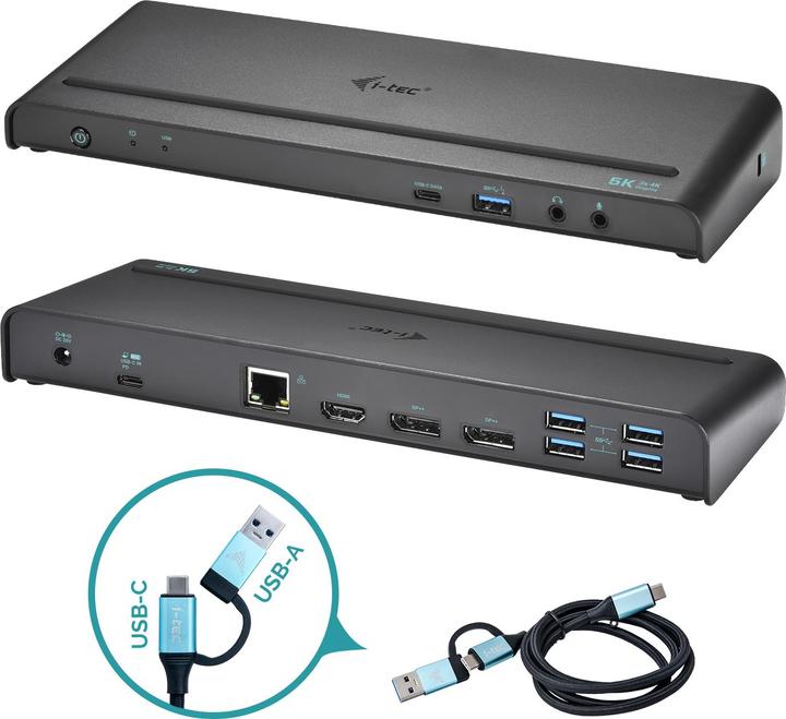 Produktbild i-tec USB 3.0 / USB-C Triple 4K Dock (USB-C, 5 Ports)