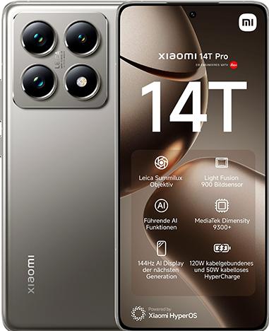 Image du produit Xiaomi 14T Pro (512 Go, Gris Titan, 6.67", Double SIM, 5G)