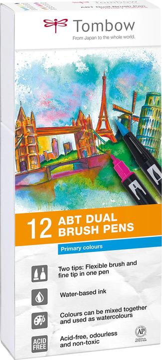 Actual product image Tombow ABT Dual Brush Pen (Multicoloured, 12 x)