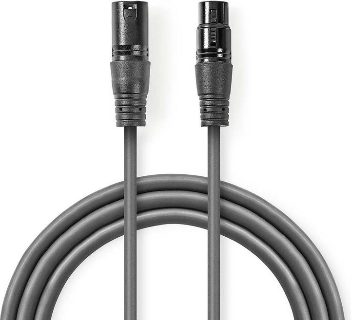 Actual product image Nedis Audio cable XLR compensated, 3-pin, male - XLR (1.50 m, XLR)