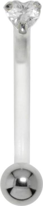Image du produit Bijouteria Piercing nombril (Bioplastique, Acier chirurgical 316L, Argent 925, Zircone)