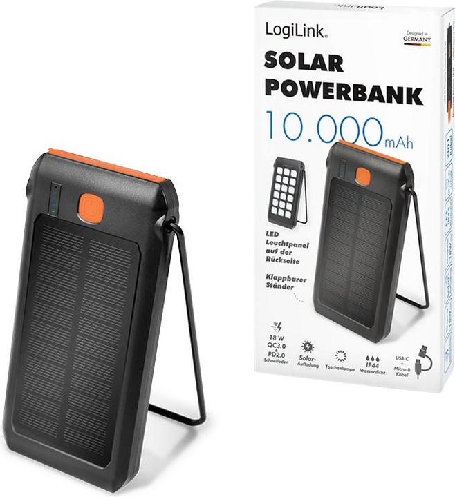Produktbild LogiLink Power Bank (10000 mAh, 18 W, 37 Wh)