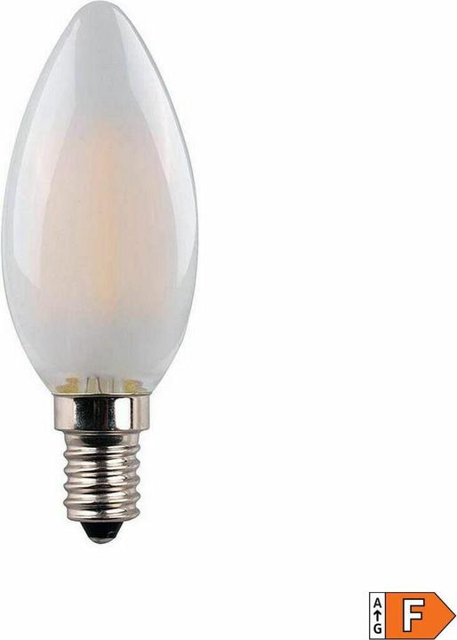 Energie-Label EDM LED-Glühbirne in Kerzenform 98629 F 30 W 4,5 W 40 W E14 470 lm 3,5 x 9,8 cm (3200 K) (E14, 470 lm, 1x)