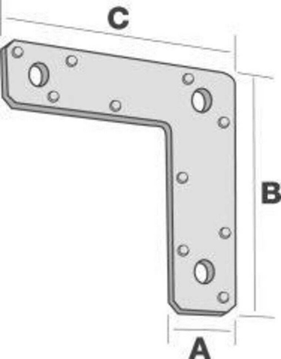 Actual product image Simpson Sst Equerre en T 152x127 mm (Angle connector, 3 pcs.)